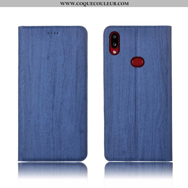 Coque Samsung Galaxy A10s Silicone Cuir Incassable, Housse Samsung Galaxy A10s Protection Étui Bleu