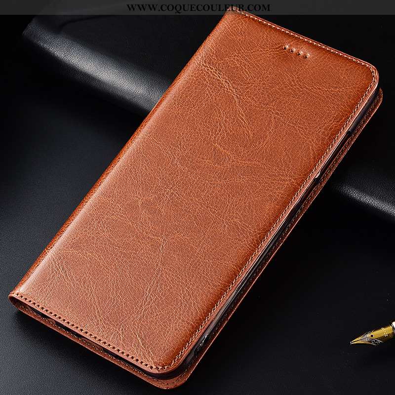 Coque Samsung Galaxy A10s Cuir Véritable Étui Téléphone Portable, Housse Samsung Galaxy A10s Tendanc