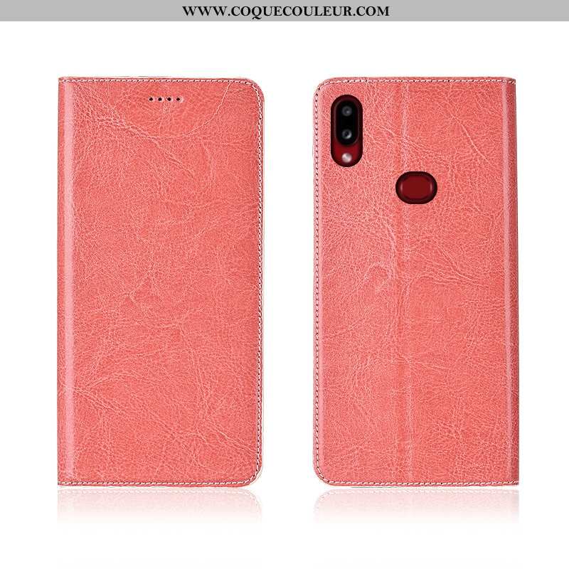 Coque Samsung Galaxy A10s Cuir Véritable Étui Téléphone Portable, Housse Samsung Galaxy A10s Tendanc