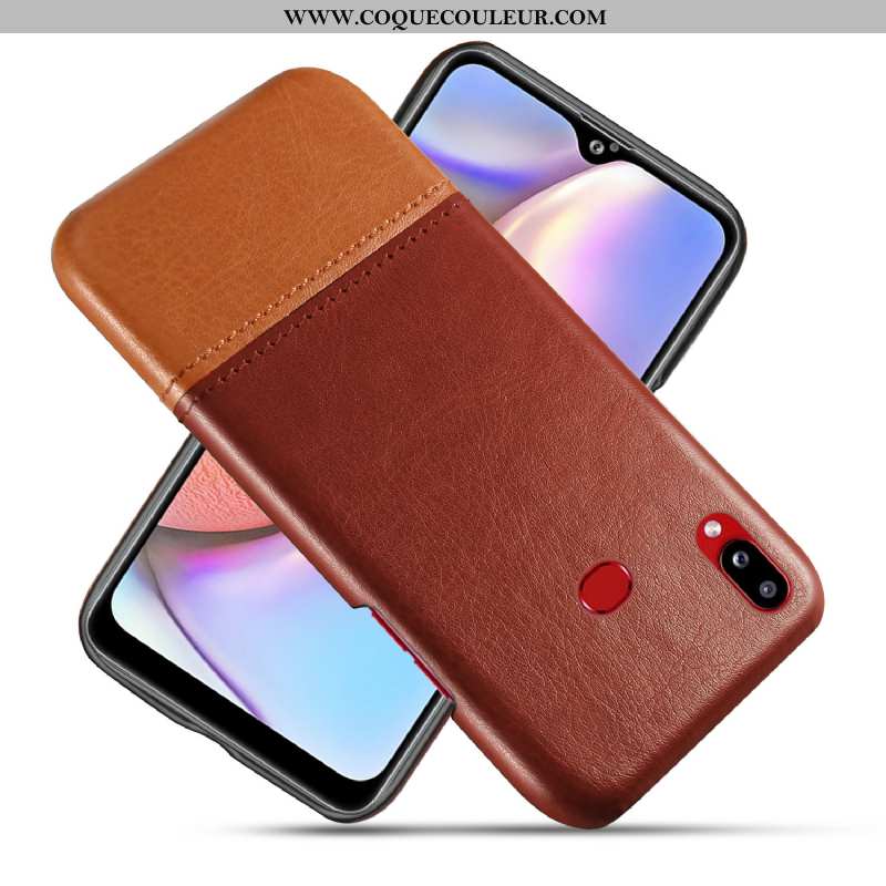 Housse Samsung Galaxy A10s Cuir Coque Rouge, Étui Samsung Galaxy A10s Qualité Difficile Rouge