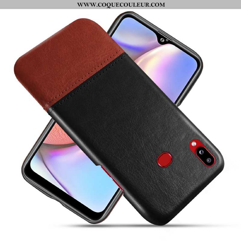 Housse Samsung Galaxy A10s Cuir Coque Rouge, Étui Samsung Galaxy A10s Qualité Difficile Rouge