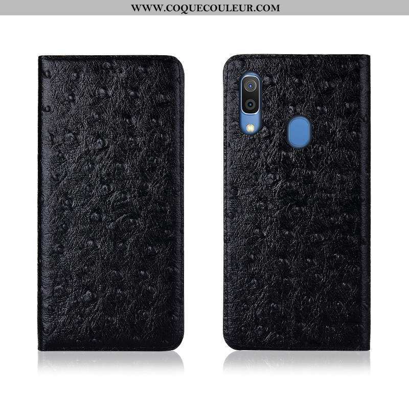 Étui Samsung Galaxy A20e Silicone Étoile, Coque Samsung Galaxy A20e Protection Cuir Véritable Marron