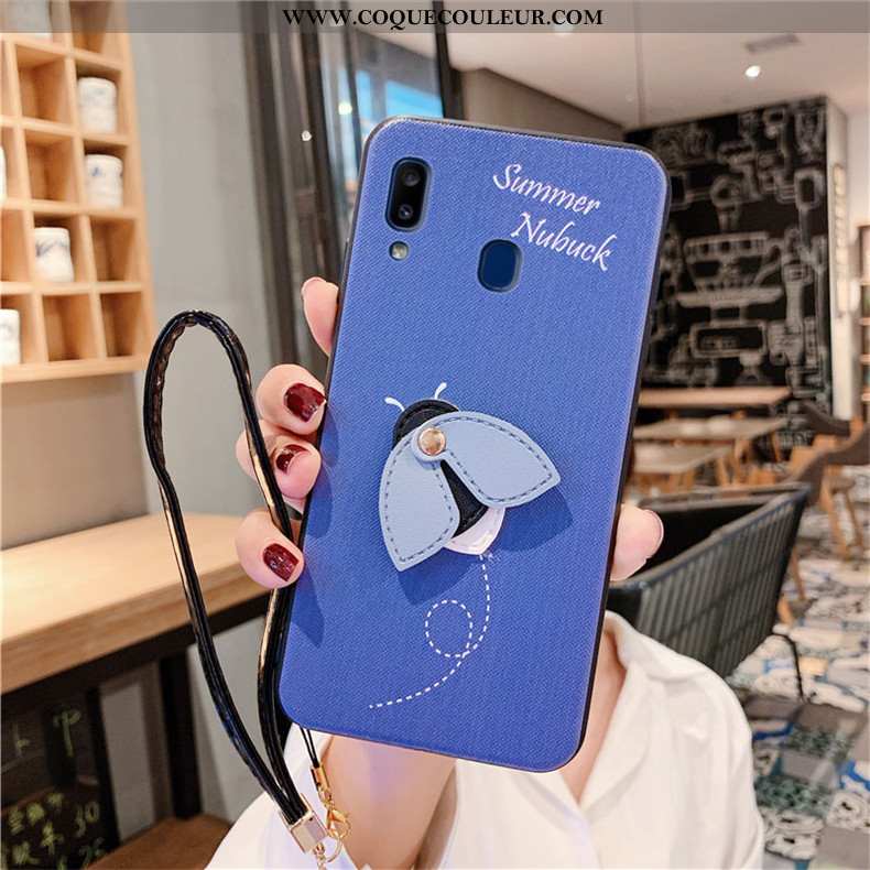 Étui Samsung Galaxy A20e Fluide Doux Coque Charmant, Samsung Galaxy A20e Silicone Étoile Bleu