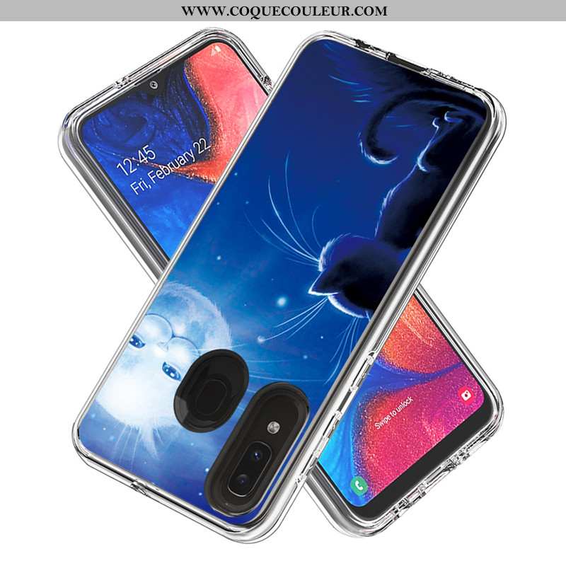 Housse Samsung Galaxy A20e Dessin Animé Étui Étoile, Samsung Galaxy A20e Blanc Carte Blanche