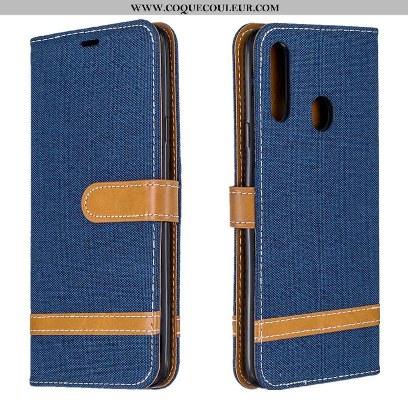 Housse Samsung Galaxy A20s Tendance Étui Tout Compris, Samsung Galaxy A20s Cuir Protection Bleu