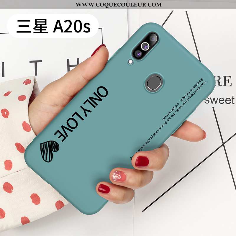 Étui Samsung Galaxy A20s Ultra Fluide Doux Légère, Coque Samsung Galaxy A20s Tendance Bleu