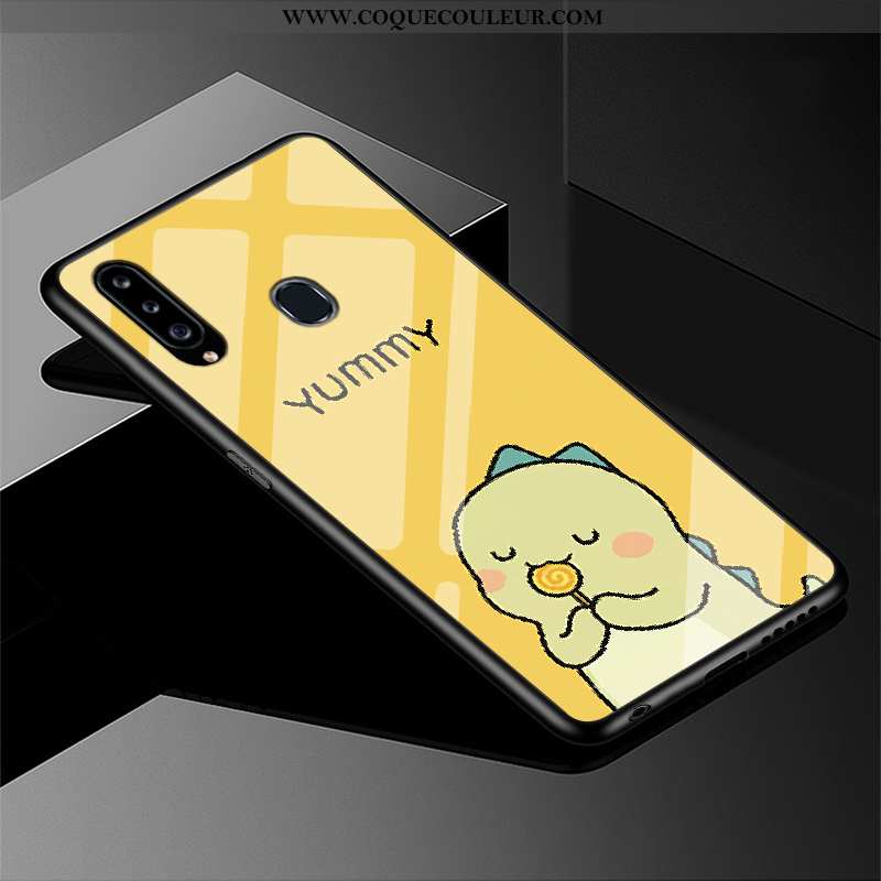 Housse Samsung Galaxy A20s Charmant Verre Incassable, Étui Samsung Galaxy A20s Silicone Dessin Animé