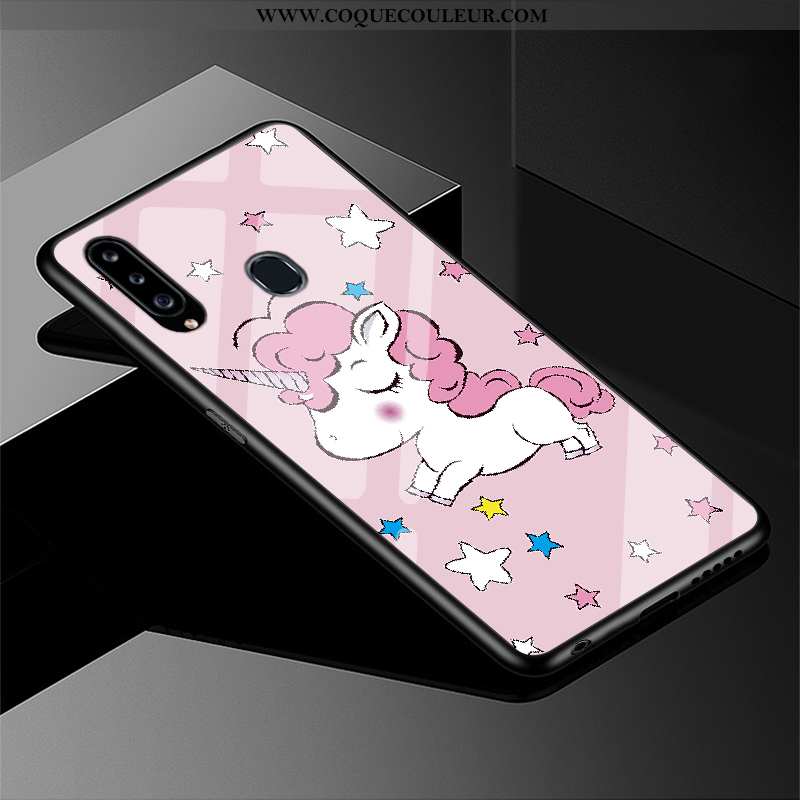 Housse Samsung Galaxy A20s Charmant Verre Incassable, Étui Samsung Galaxy A20s Silicone Dessin Animé