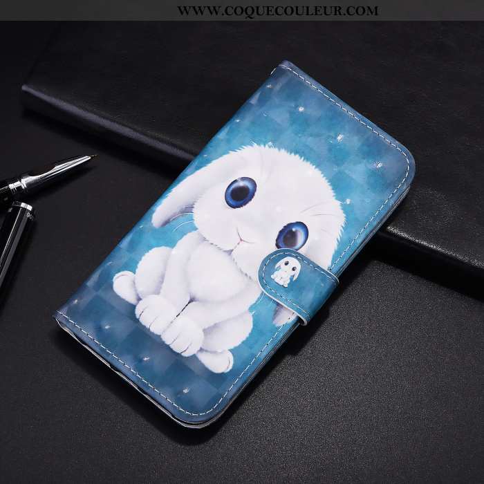 Housse Samsung Galaxy A21s Cuir Étui Dessin Animé, Samsung Galaxy A21s Protection Bleu