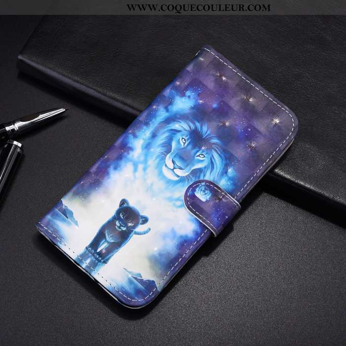 Housse Samsung Galaxy A21s Cuir Étui Dessin Animé, Samsung Galaxy A21s Protection Bleu