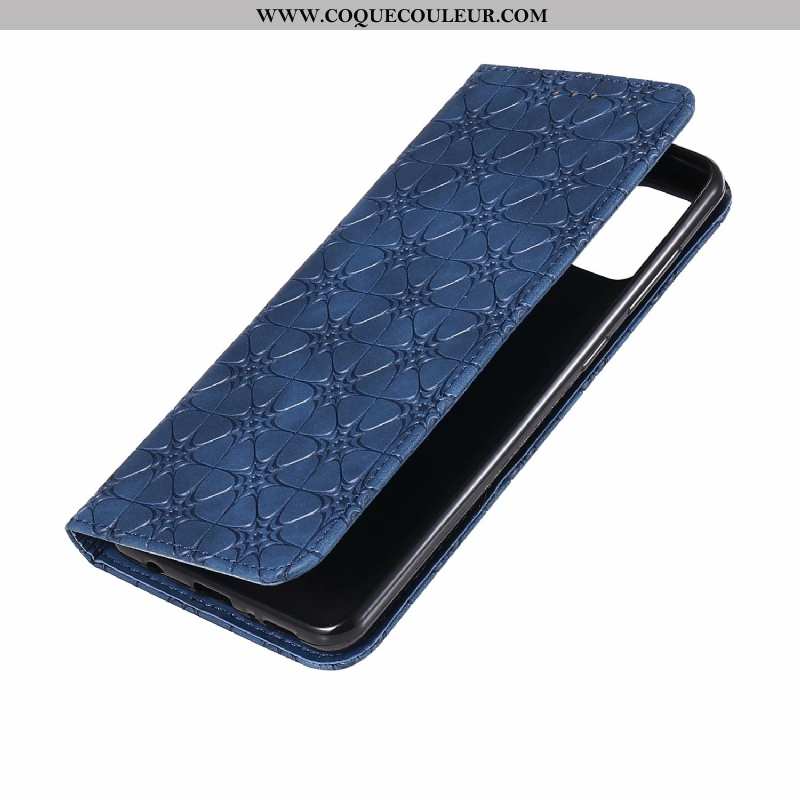 Étui Samsung Galaxy A21s Cuir Étoile Étui, Coque Samsung Galaxy A21s Modèle Fleurie En Relief Violet