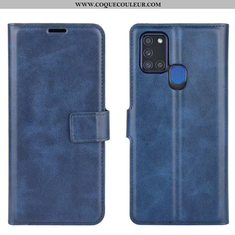 Coque Samsung Galaxy A21s Modèle Fleurie Bovins Une Agrafe, Housse Samsung Galaxy A21s Protection Ro