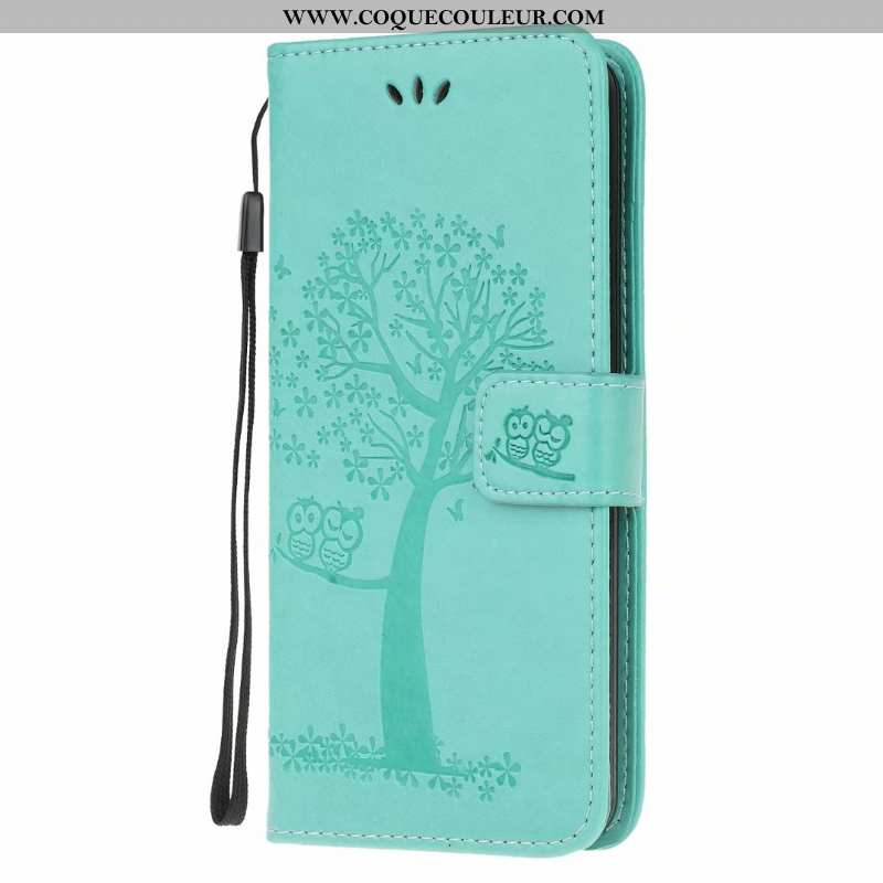 Coque Samsung Galaxy A21s Fluide Doux Cuir Étui, Housse Samsung Galaxy A21s Portefeuille Vert Verte