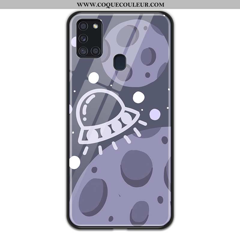 Coque Samsung Galaxy A21s Dessin Animé Amoureux Coque, Housse Samsung Galaxy A21s Fluide Doux Verre 