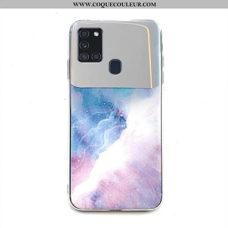 Coque Samsung Galaxy A21s Personnalité Incassable Miroir, Housse Samsung Galaxy A21s Créatif Étui Gr