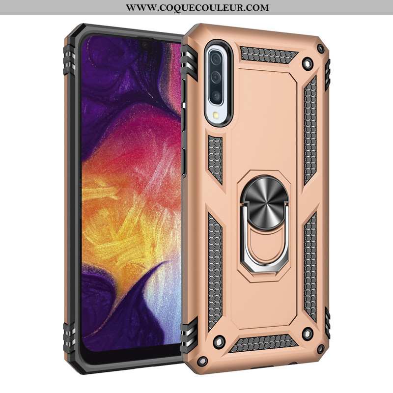 Étui Samsung Galaxy A30s Tendance Difficile Anneau, Coque Samsung Galaxy A30s Fluide Doux Noir