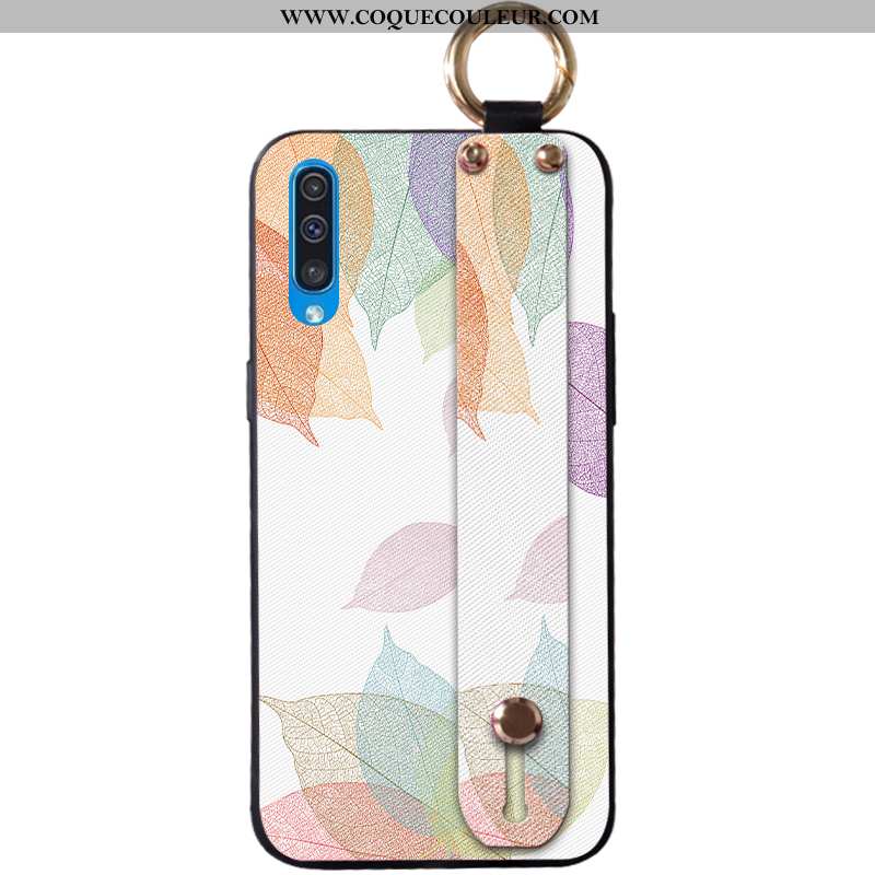 Housse Samsung Galaxy A30s Silicone Élégant Créatif, Étui Samsung Galaxy A30s Protection Blanche