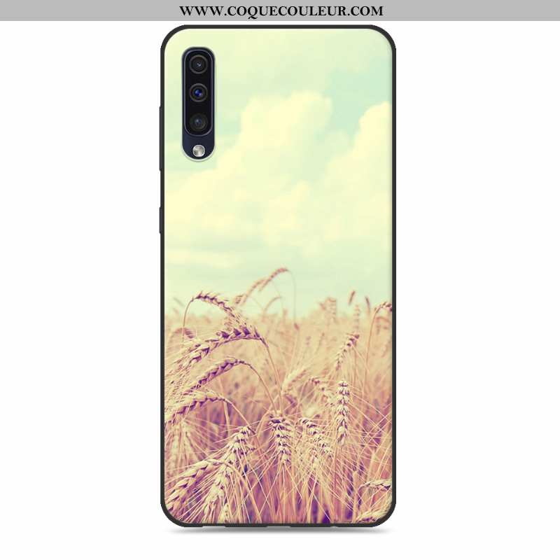 Housse Samsung Galaxy A30s Dessin Animé Étui Fluide Doux, Samsung Galaxy A30s Tendance Coque Rose