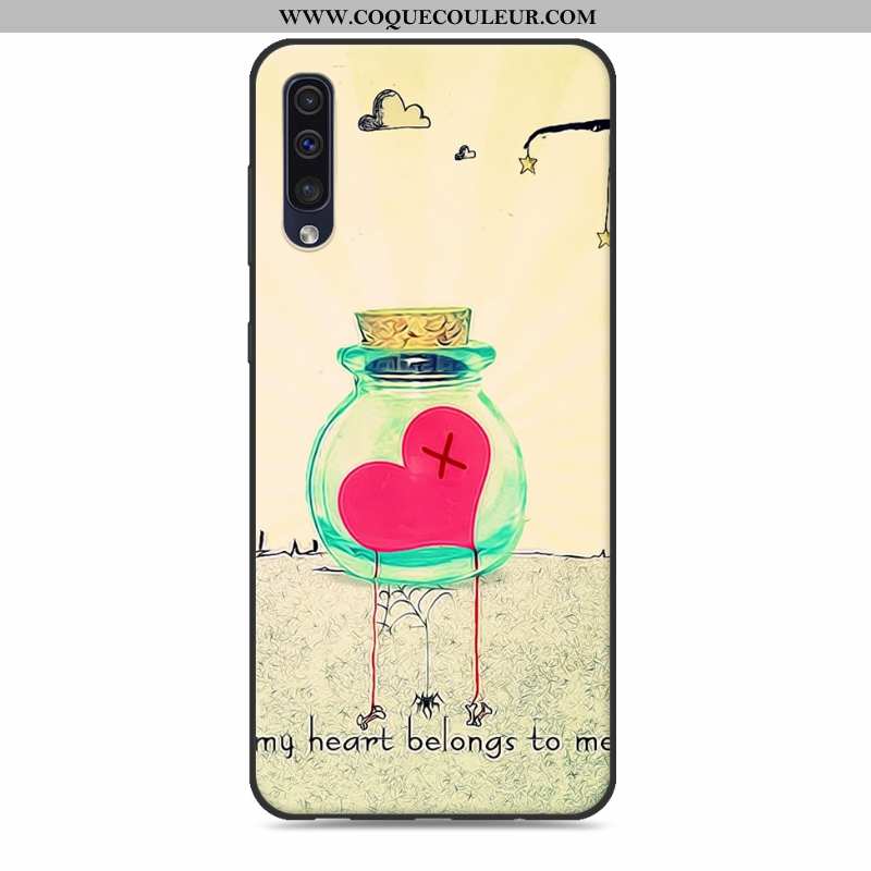 Housse Samsung Galaxy A30s Dessin Animé Étui Fluide Doux, Samsung Galaxy A30s Tendance Coque Rose