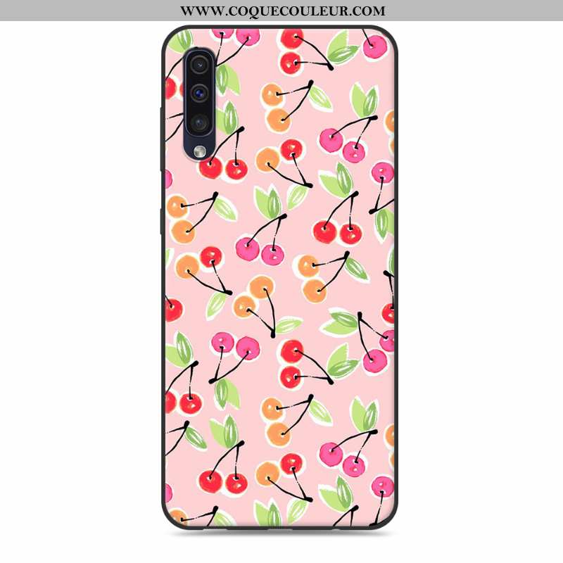 Housse Samsung Galaxy A30s Dessin Animé Étui Fluide Doux, Samsung Galaxy A30s Tendance Coque Rose