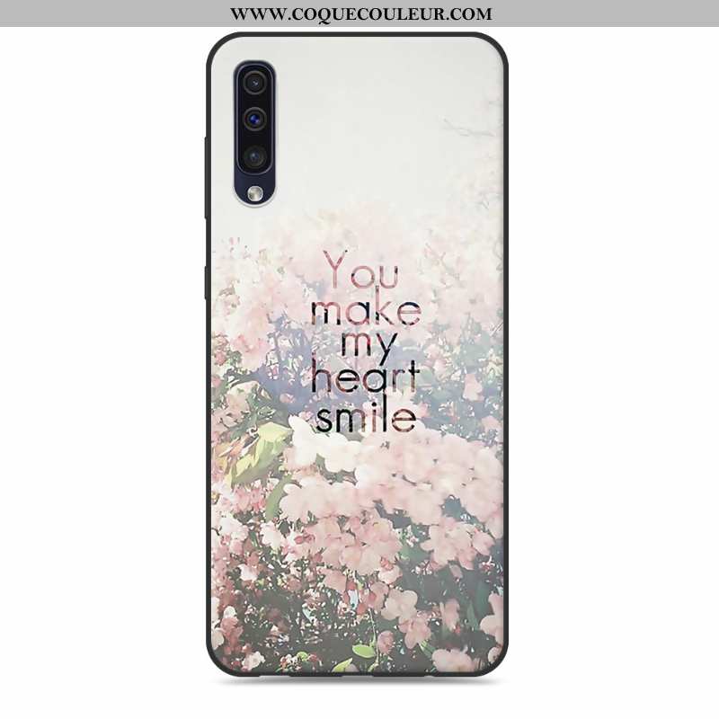 Housse Samsung Galaxy A30s Dessin Animé Étui Fluide Doux, Samsung Galaxy A30s Tendance Coque Rose