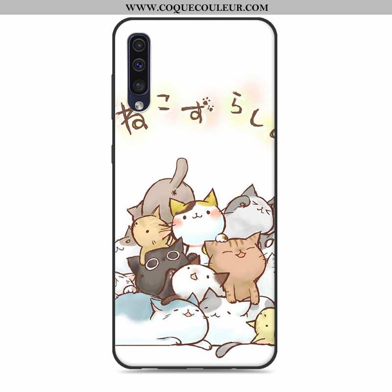 Housse Samsung Galaxy A30s Dessin Animé Étui Fluide Doux, Samsung Galaxy A30s Tendance Coque Rose