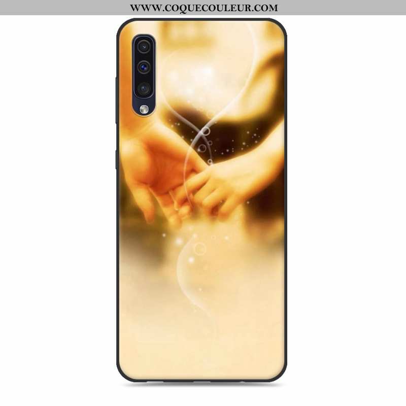 Housse Samsung Galaxy A30s Dessin Animé Étui Fluide Doux, Samsung Galaxy A30s Tendance Coque Rose