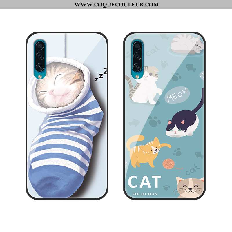 Housse Samsung Galaxy A30s Verre Fluide Doux Coque, Étui Samsung Galaxy A30s Dessin Animé Protection