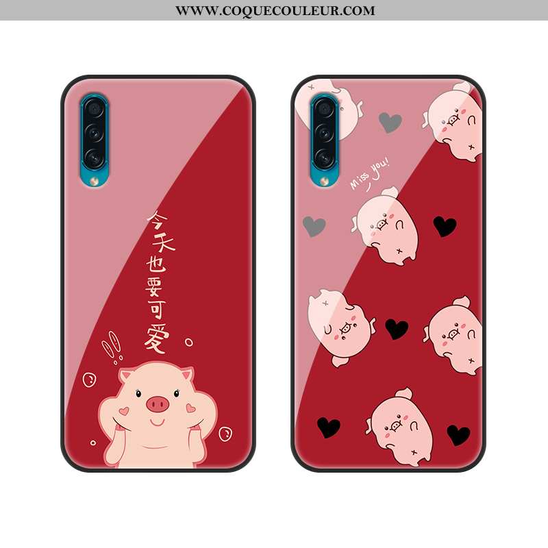 Étui Samsung Galaxy A30s Modèle Fleurie Verre Net Rouge, Coque Samsung Galaxy A30s Silicone Incassab