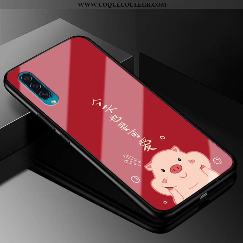 Étui Samsung Galaxy A30s Modèle Fleurie Verre Net Rouge, Coque Samsung Galaxy A30s Silicone Incassab