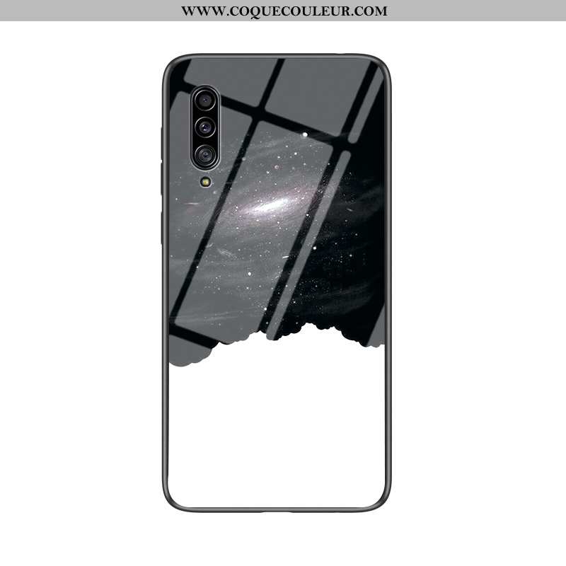 Coque Samsung Galaxy A30s Protection Étoile Étui, Housse Samsung Galaxy A30s Verre Difficile Noir