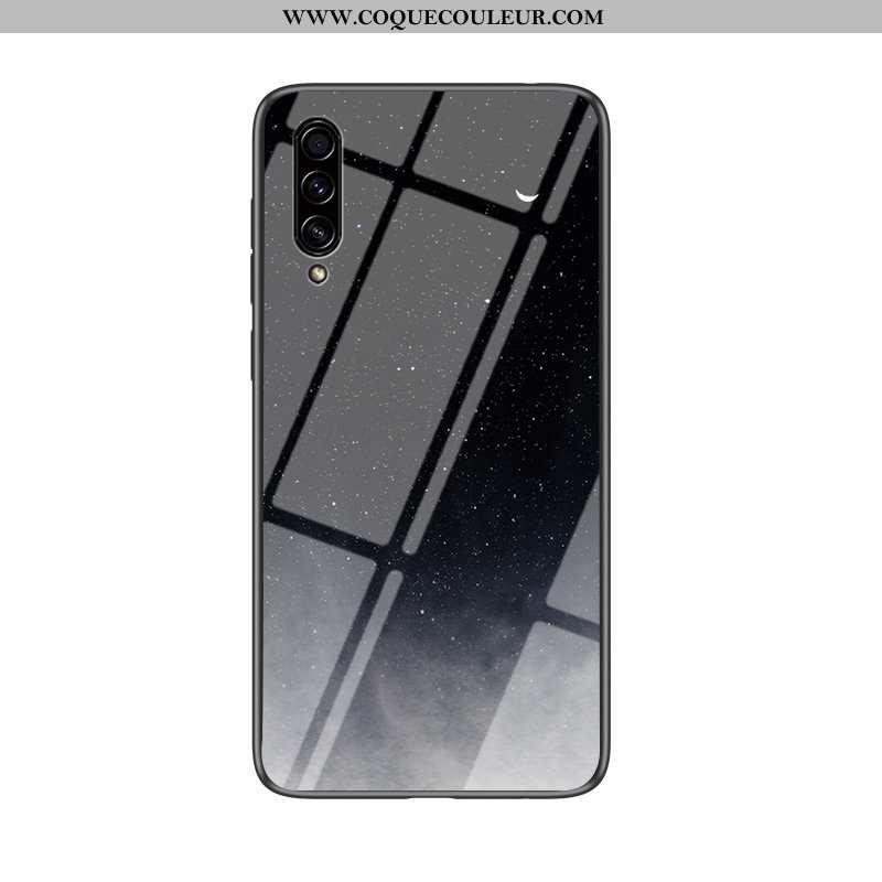Coque Samsung Galaxy A30s Protection Étoile Étui, Housse Samsung Galaxy A30s Verre Difficile Noir