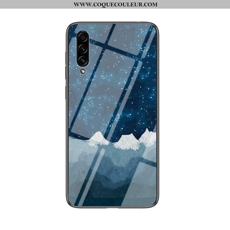 Coque Samsung Galaxy A30s Protection Étoile Étui, Housse Samsung Galaxy A30s Verre Difficile Noir