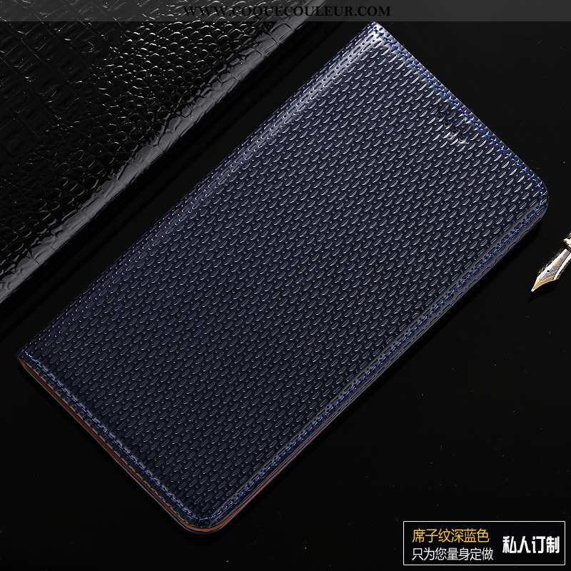 Housse Samsung Galaxy A40 Cuir Véritable Étui Incassable, Samsung Galaxy A40 Protection Étoile Marro