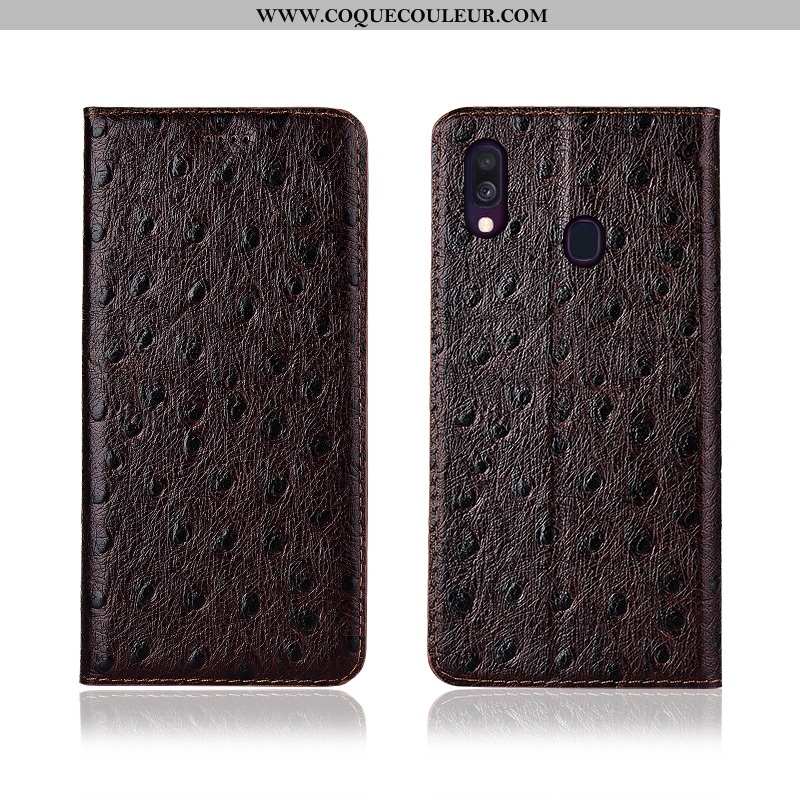 Coque Samsung Galaxy A40 Modèle Fleurie Délavé En Daim Étui, Housse Samsung Galaxy A40 Fluide Doux N