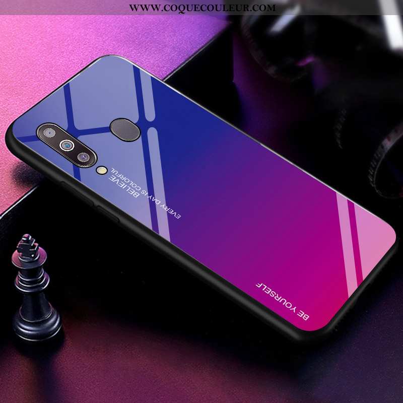 Housse Samsung Galaxy A40s Personnalité Coque Net Rouge, Étui Samsung Galaxy A40s Tendance Incassabl