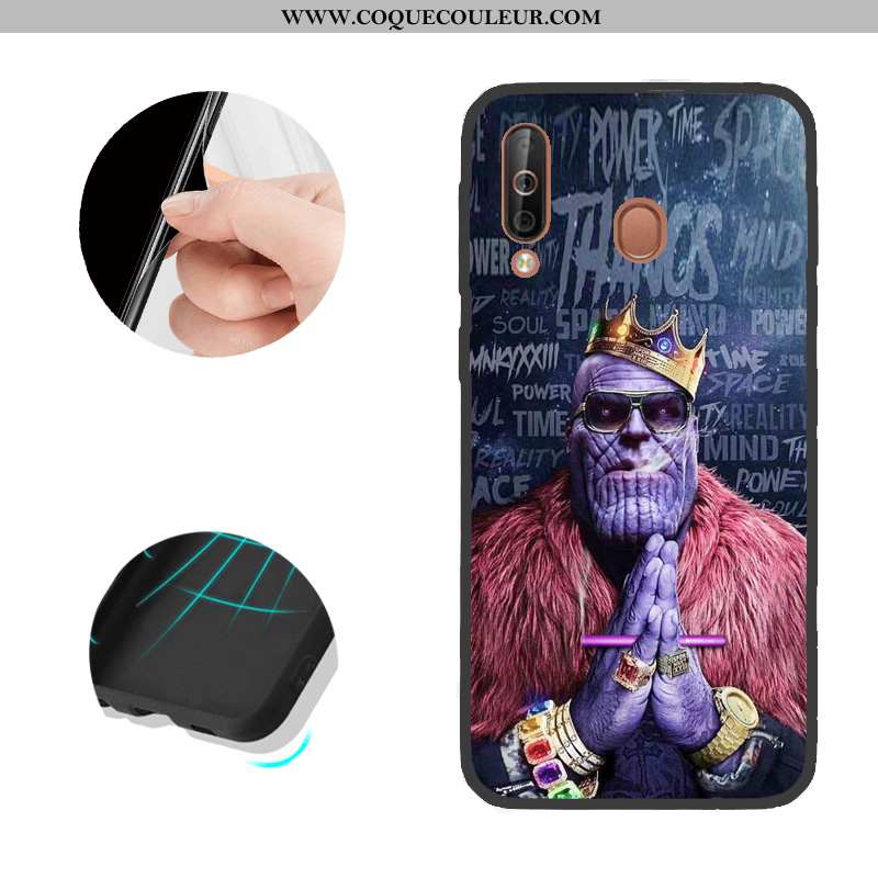 Étui Samsung Galaxy A40s Modèle Fleurie Téléphone Portable, Coque Samsung Galaxy A40s Noir Étoile