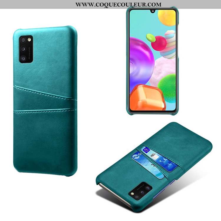 Housse Samsung Galaxy A41 Protection Incassable Cuir, Étui Samsung Galaxy A41 Personnalité Carte Ver