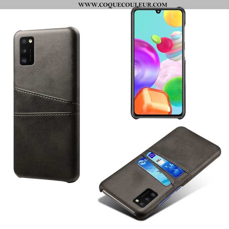 Housse Samsung Galaxy A41 Protection Incassable Cuir, Étui Samsung Galaxy A41 Personnalité Carte Ver