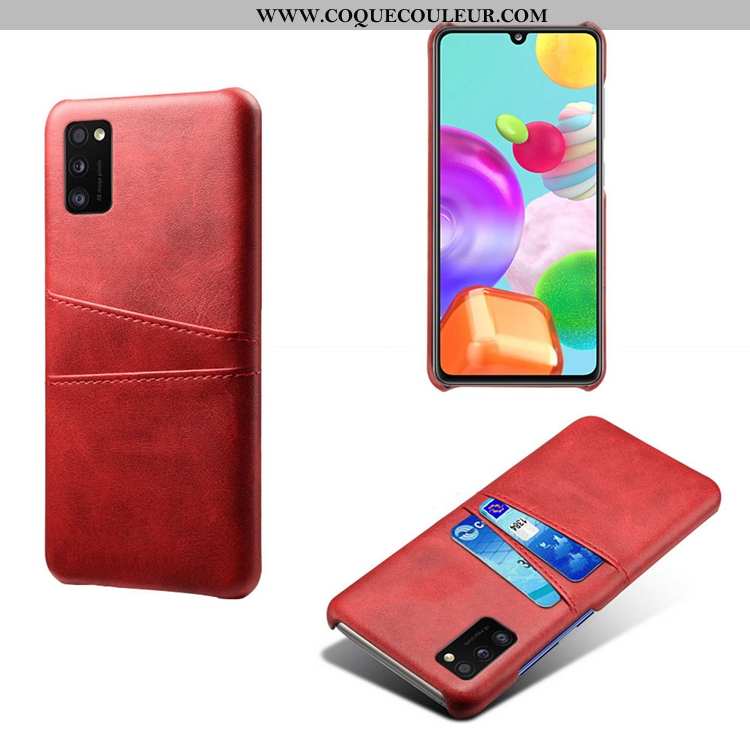 Housse Samsung Galaxy A41 Protection Incassable Cuir, Étui Samsung Galaxy A41 Personnalité Carte Ver