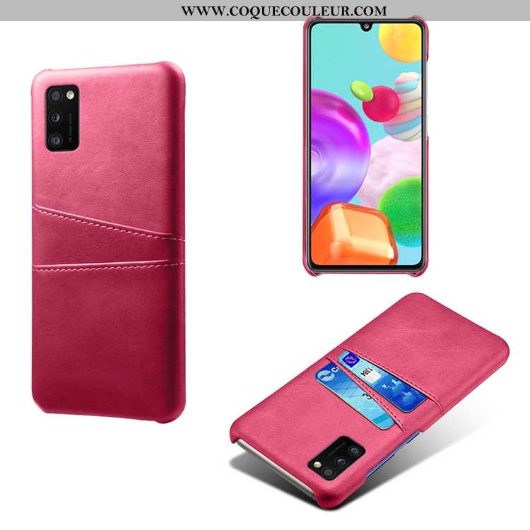 Housse Samsung Galaxy A41 Protection Incassable Cuir, Étui Samsung Galaxy A41 Personnalité Carte Ver