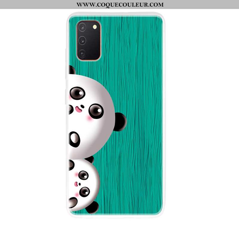 Étui Samsung Galaxy A41 En Bois Chat Vert, Coque Samsung Galaxy A41 Modèle Fleurie Verte