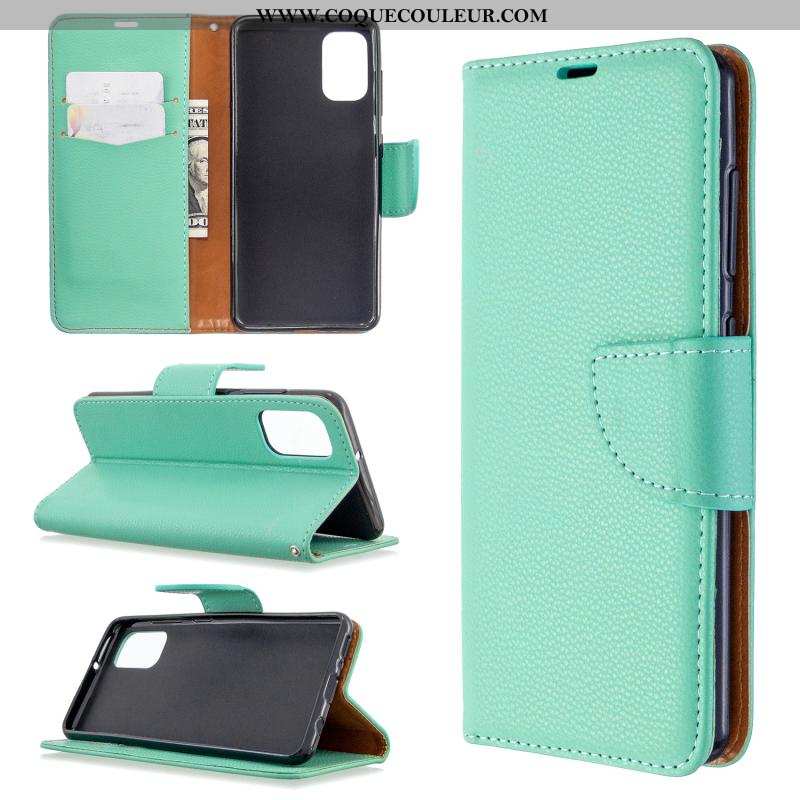 Coque Samsung Galaxy A41 Silicone Vert Téléphone Portable, Housse Samsung Galaxy A41 Portefeuille Ve