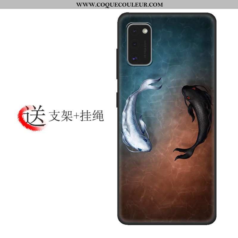 Étui Samsung Galaxy A41 Tendance Coque Verre, Samsung Galaxy A41 Protection Tout Compris Rouge