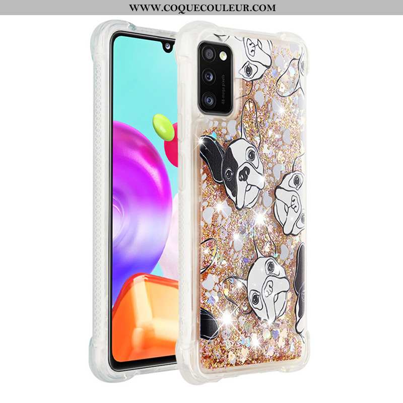 Étui Samsung Galaxy A41 Dessin Animé Or Incassable, Coque Samsung Galaxy A41 Étoile Ballon Doré