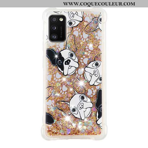 Étui Samsung Galaxy A41 Dessin Animé Or Incassable, Coque Samsung Galaxy A41 Étoile Ballon Doré