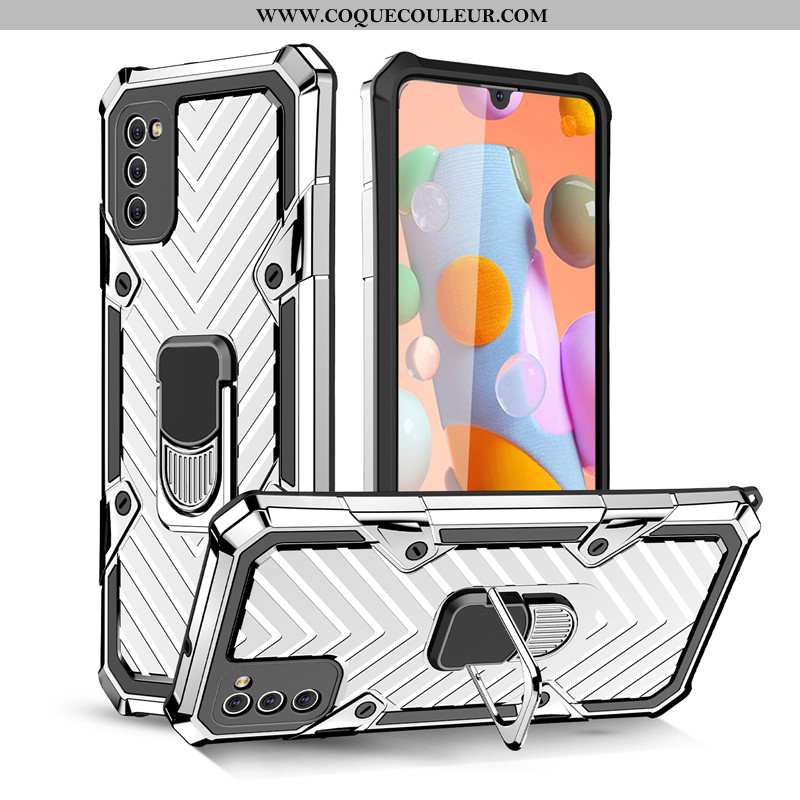 Coque Samsung Galaxy A41 Protection Anneau Coque, Housse Samsung Galaxy A41 À Bord Magnétisme Noir