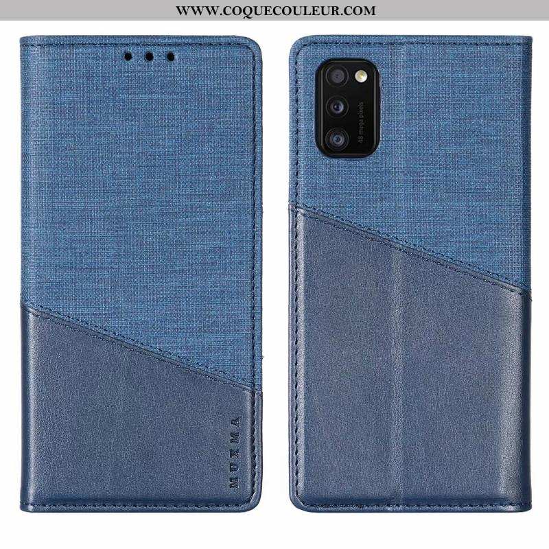 Coque Samsung Galaxy A41 Protection Téléphone Portable, Housse Samsung Galaxy A41 Bleu Marin Étui Bl