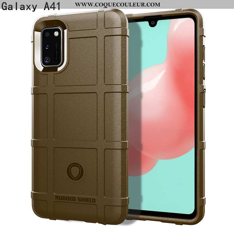 Housse Samsung Galaxy A41 Protection Vert Coque, Étui Samsung Galaxy A41 Luxe Tout Compris Verte