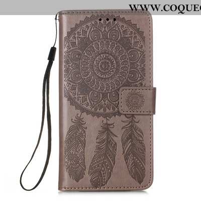 Étui Samsung Galaxy A41 Cuir Coque Étoile, Samsung Galaxy A41 Téléphone Portable Marron